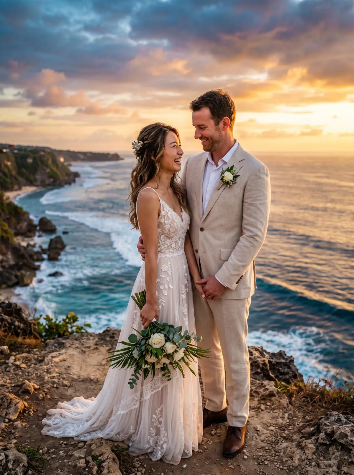 Josh & Hana, the invented couple on the Legacy Ocean sample site