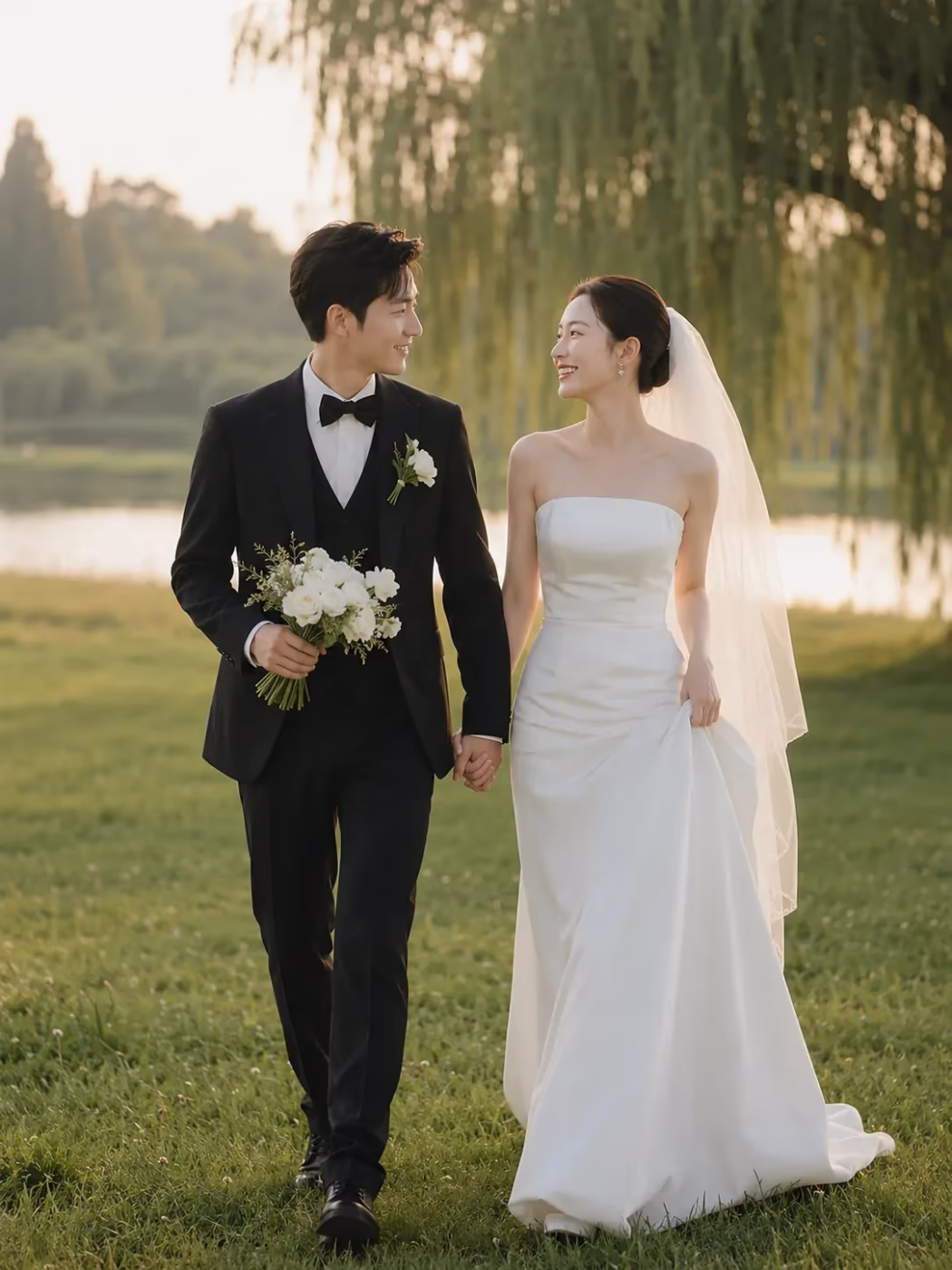 Josh & Hana, pasangan rekaan dalam contoh website Willow Lakeside